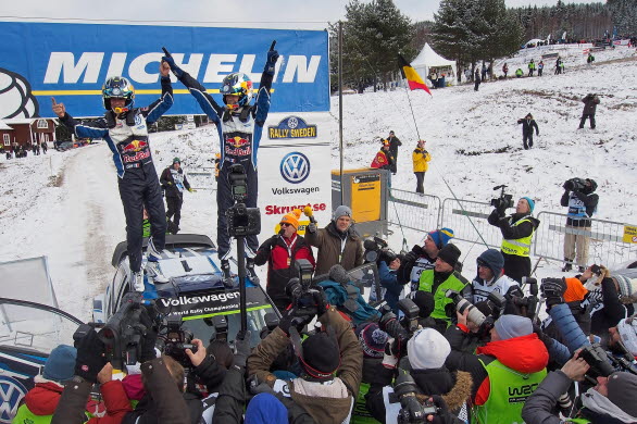 Sébastien Ogier och Julien Ingrassia vann Rally Sweden trots svåra förhållanden.