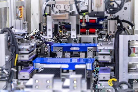 Slutet av produktionslinjen i Salzgitter-gigafabriken