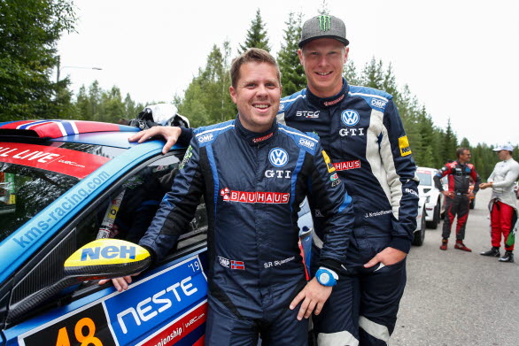 Stig Rune och Johan gjorde en utmärkt debut i Rally Finland.