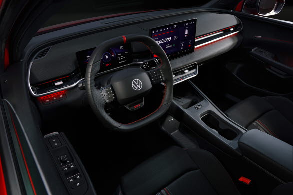 Med GTI-profilen aktiveras även bakgrundsbelysningen, ID. Light och den digitala instrumenteringen ”Digital Cockpit”. GTI-specifika indikeringar erbjuds även i infotainmentsystemet, till exempel för visning av varvtider.