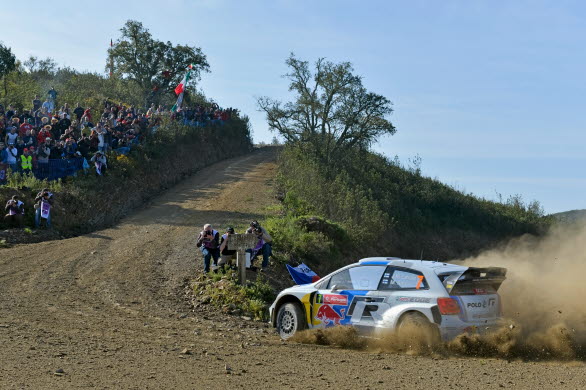 Jari-Matti Latvala och Miikka Anttila (båda från Finland), tog sin första pallplats för Volkswagen när de kom trea i Rally Portugal. 