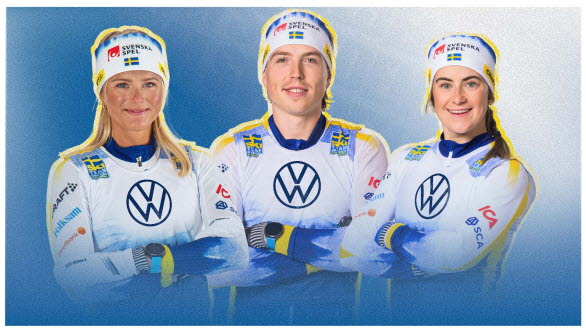 Frida Karlsson, William Poromaa och Ebba Andersson är laddade för att köra igång den nya säsongen.