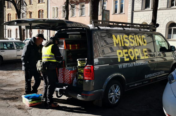 Volkswagen transportbilar stödjer Missing people