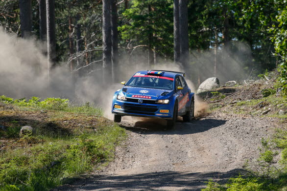 Johan Kristoffersson gör debut i Rally Finland med sin Volkswagen Polo GTI R5.